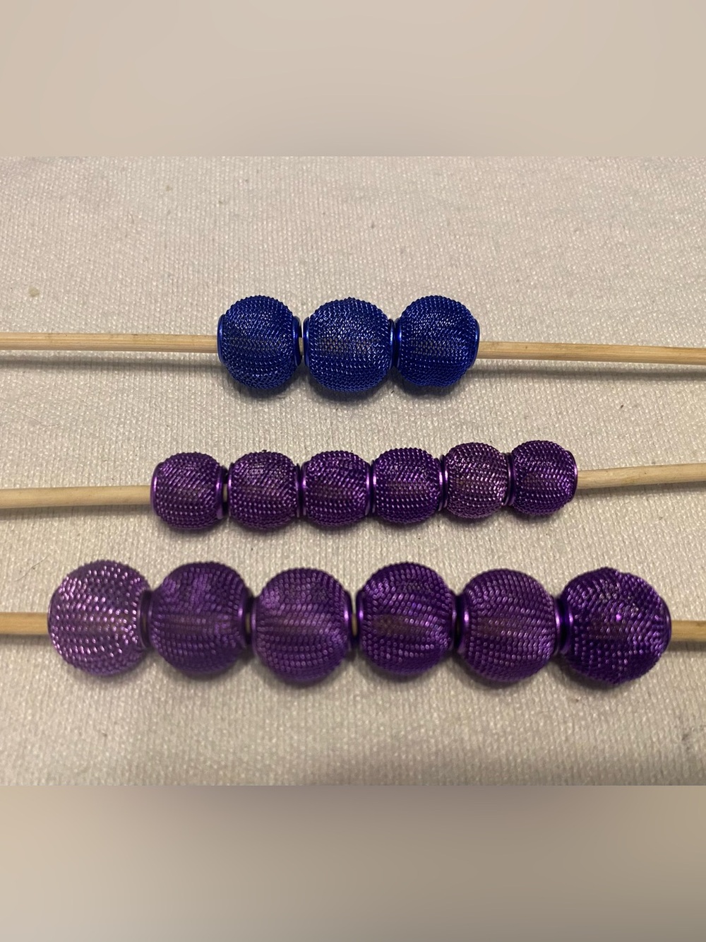 Variety wire mesh beads - European large hole style - 174 beads